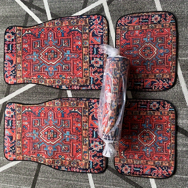 Universal Car Floor Mats Set Non-Slip Polyester Fiber All Seasons