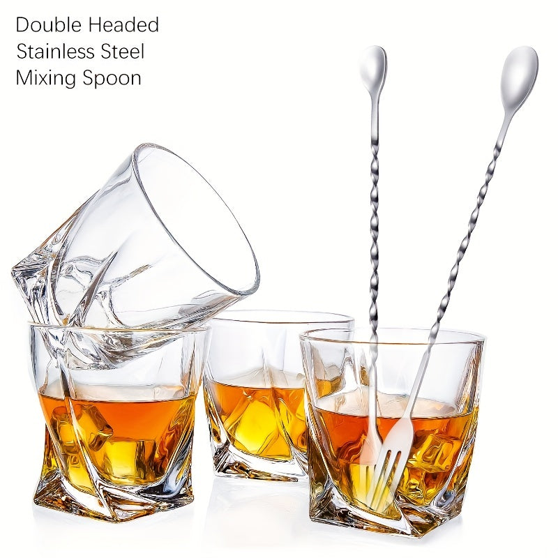 Stainless Steel Bar Spoons Set 1/2/4 Pcs for Coffee Milk Tea Cocktails