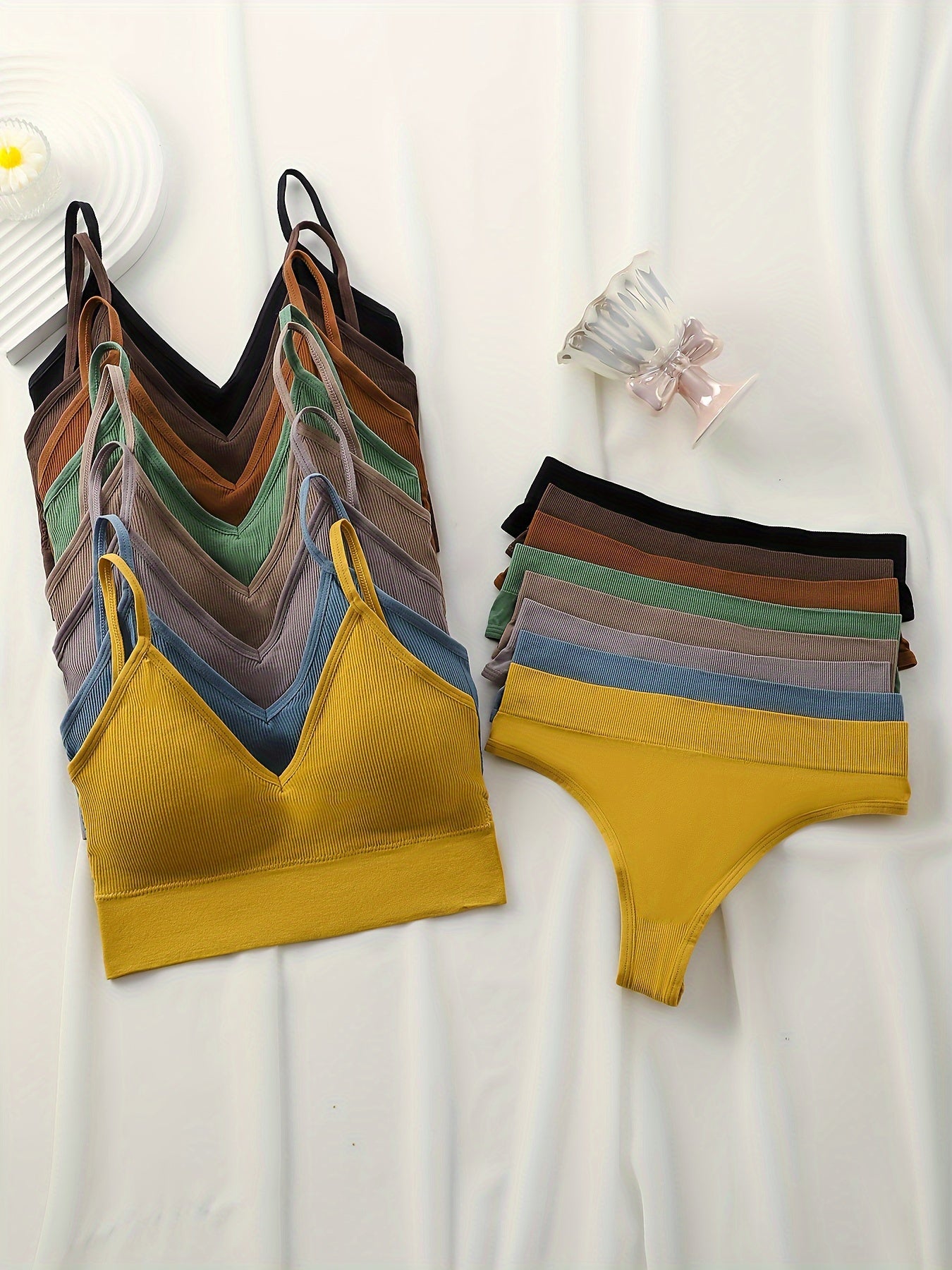 Women’s Seamless Lingerie Set 8-Piece Comfortable Soft Fabric