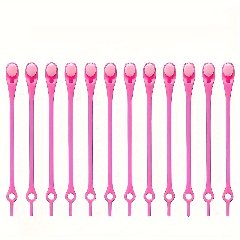 Kids Adults Colorful Silicone Elastic No-Tie Shoelaces for Sneakers