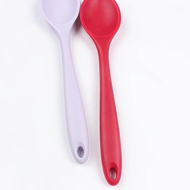 Silicone Soup Spoon Kitchen Utensil Non-Stick Heat-Resistant Cooking Tool