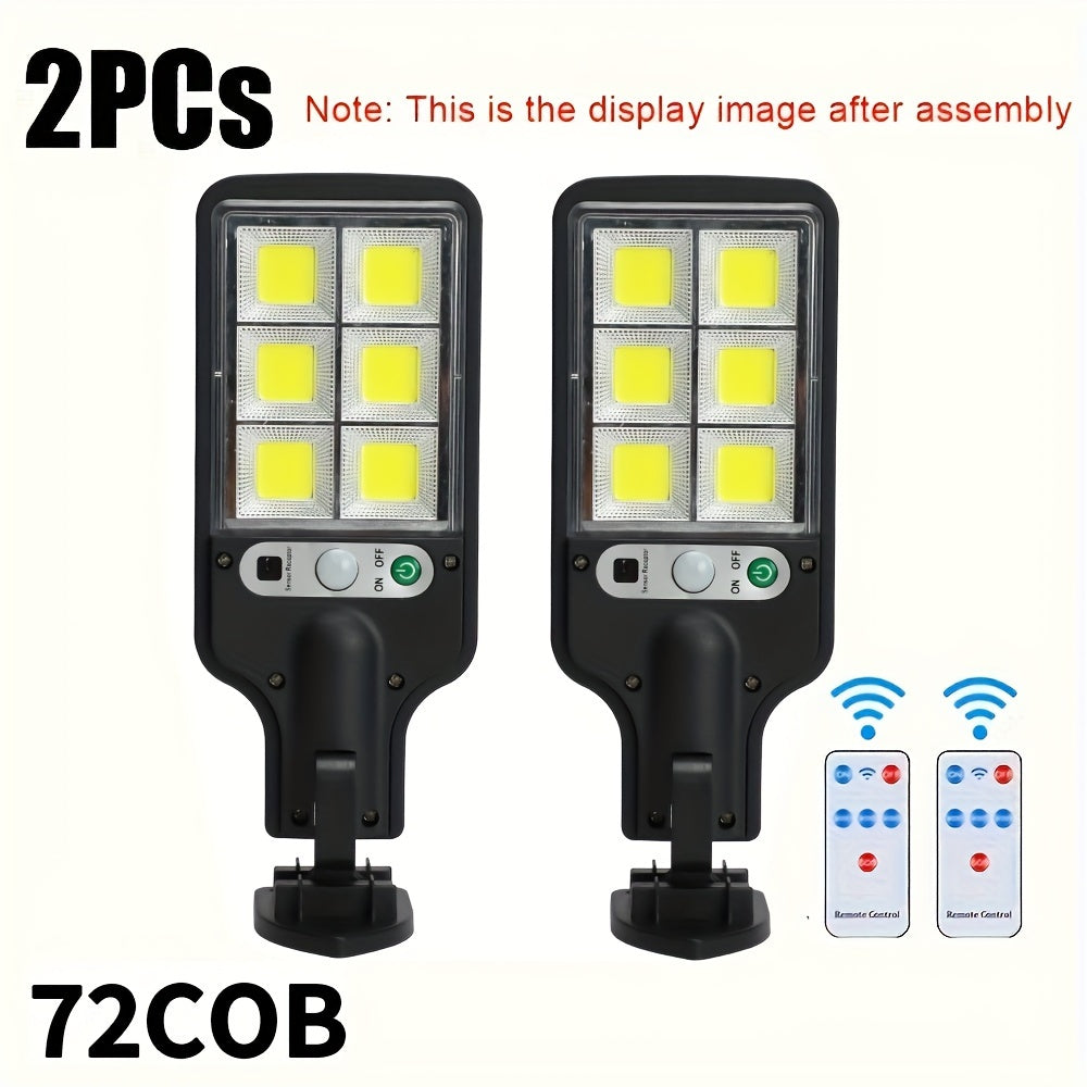 Solar LED Wall Light with Motion Sensor Remote Control 3 Light Modes IP44 Outdoor Security Garden Patio Path