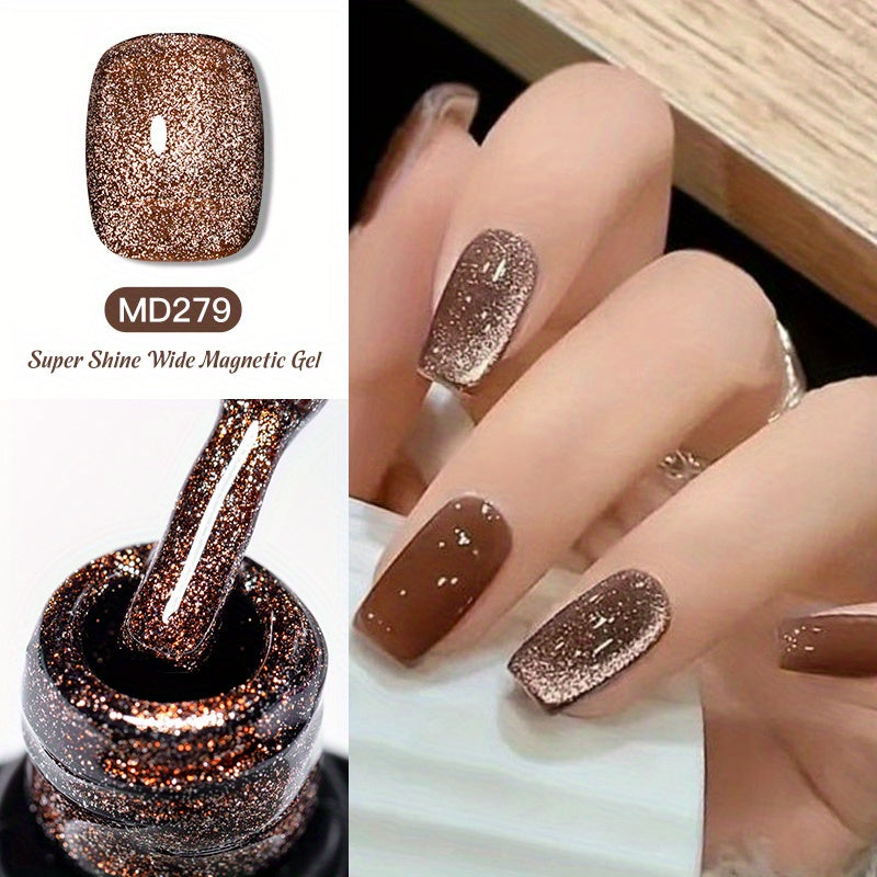Women Gel Nail Polish 8ml Cat Eye Red Silver Gray UV LED Magnetic