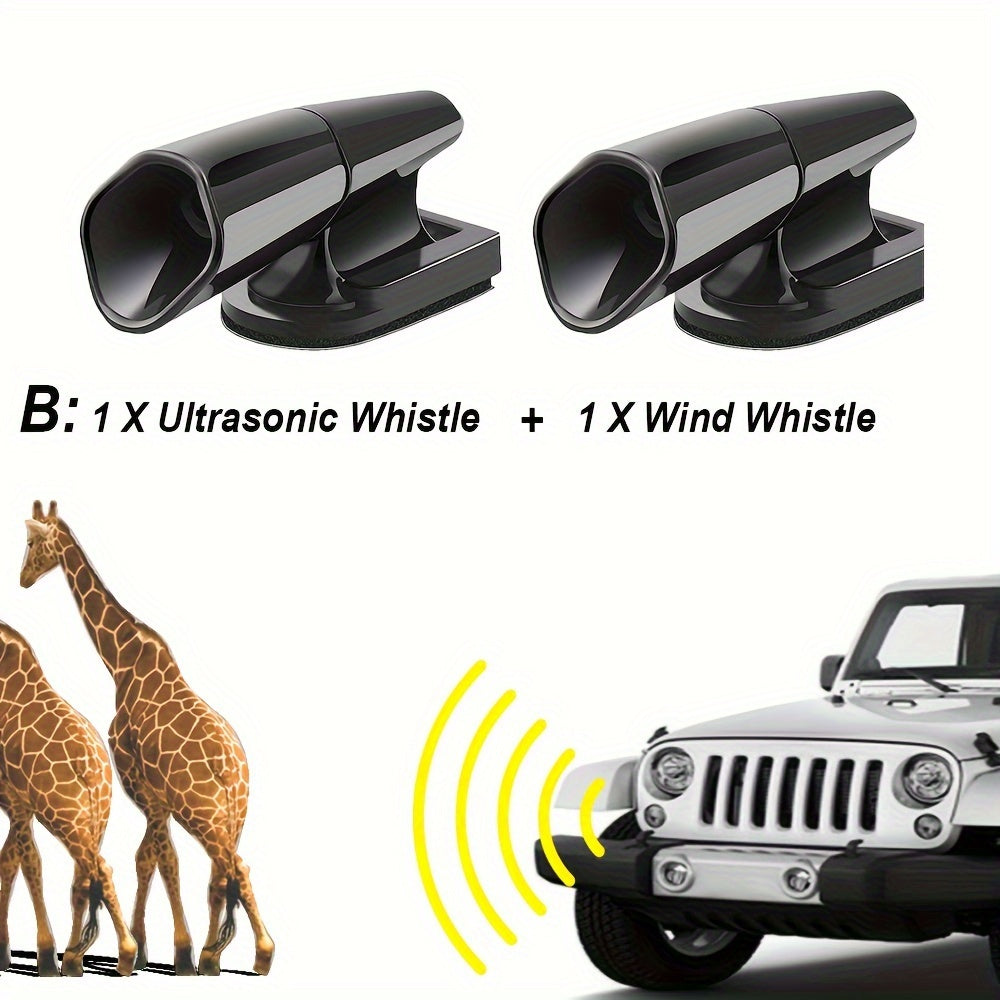 Car Deer Warning Whistle Device, Soundwave Technology, Durable ABS Resin, Pack of 2
