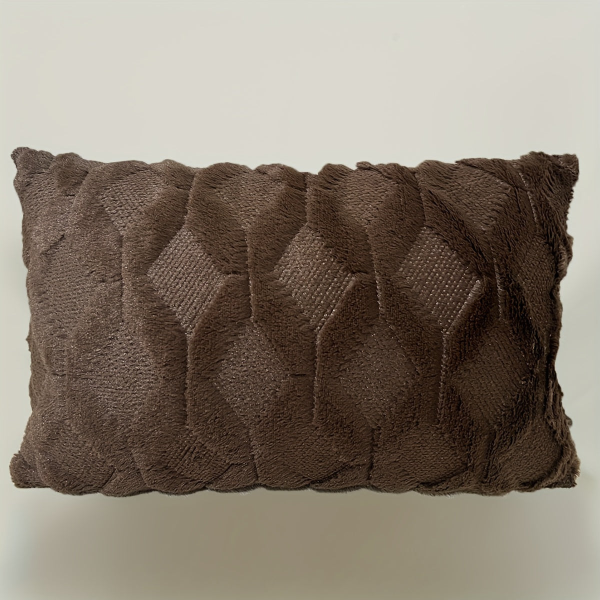 Yumshoq Diamond Quilted Throw Pillow Cover Birxil Rangi Zipper Yopilishi
