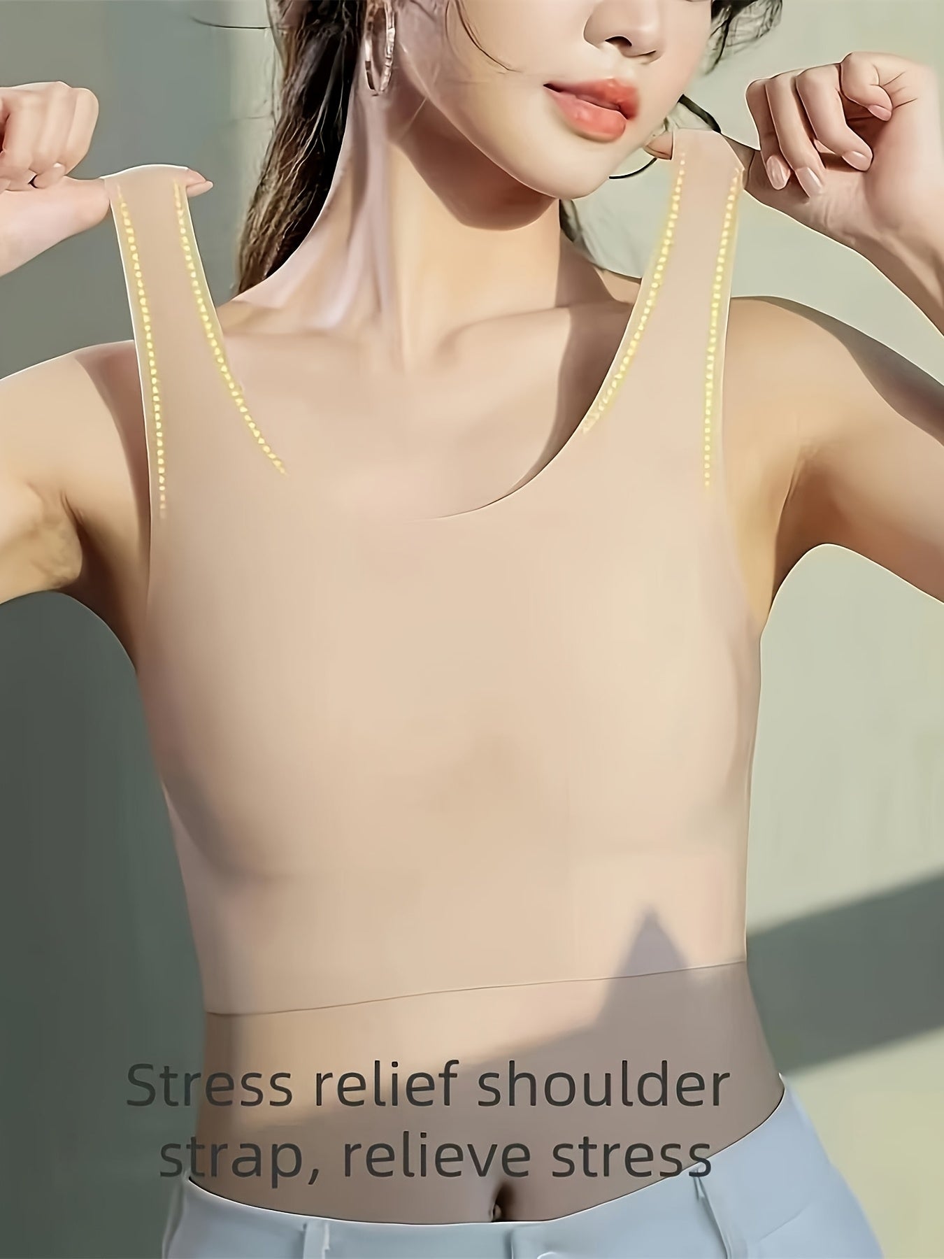 Women's Plus-Size Seamless Bodysuit with Built-In Bra Nylon Blend Black or Apricot