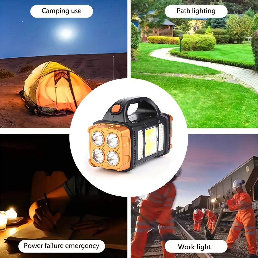 Portable Camping Lantern with Emergency Light Solar USB Rechargeable 200 Lumens