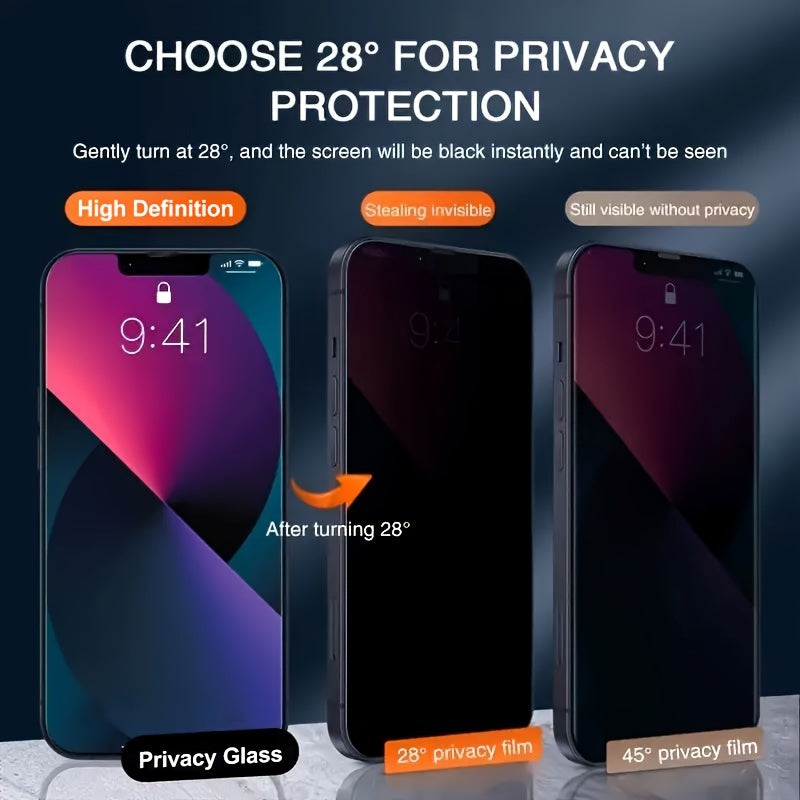 4 Pack Full Coverage Tempered Glass Screen Protectors for iPhone Models