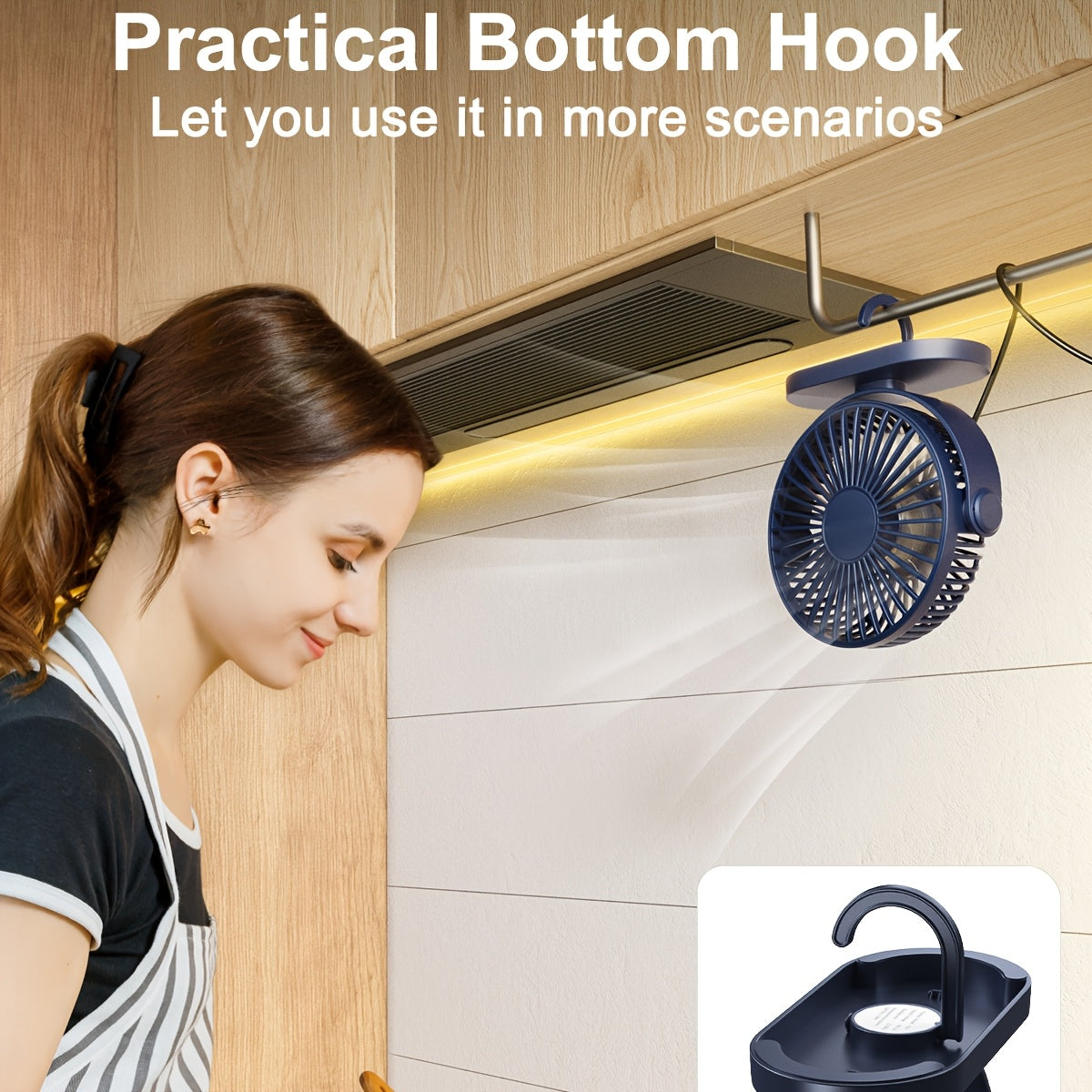 Mini Personal Fan Portable USB Desk Fan with 3 Speeds and 360° Rotation