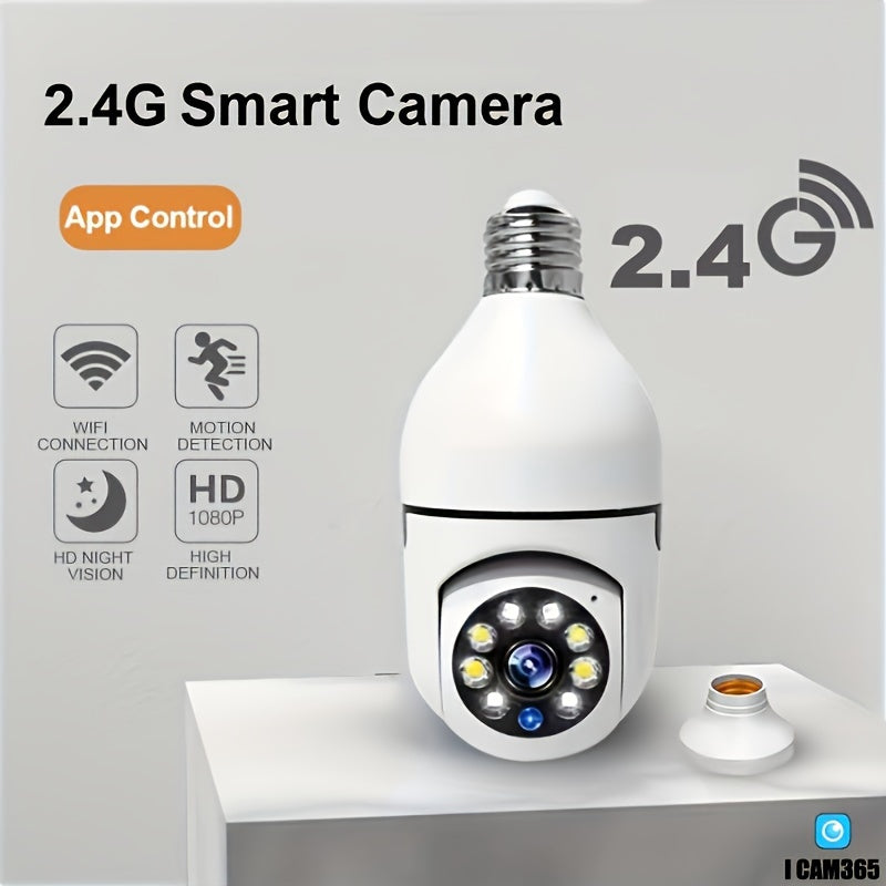 WiFi Smart Camera E27 Bulb Shape HD 1080p Motion Detection Two-Way Audio