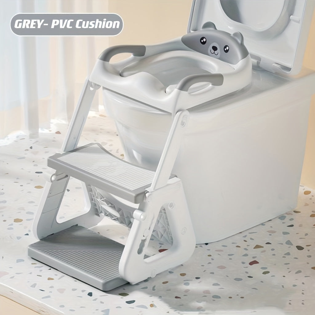 Children's Toilet Training Ladder Folding Footstool with Detachable Ring