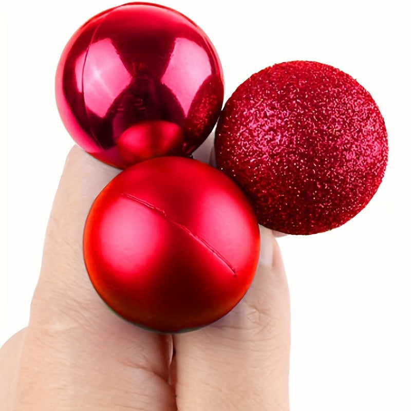 24-Piece Mini Shatterproof Christmas Tree Ornaments for Party Decorations