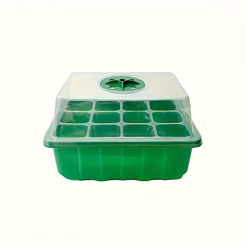 5-Piece Plastic Germination Tray Set with Adjustable Vents for Vegetables Flowers Succulents Reusable Breathable