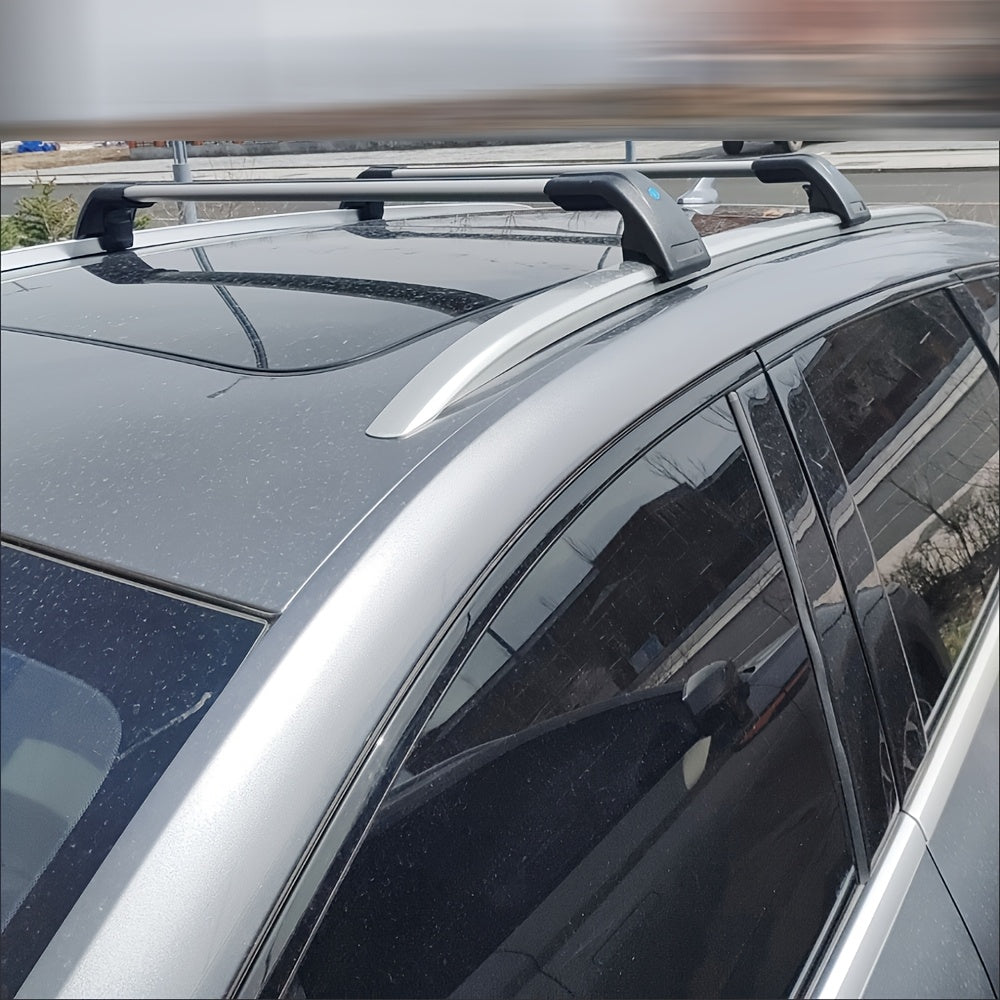 2-Pc Aluminum Alloy Car Roof Luggage Rack Suitable for Sedan SUV Crossbar