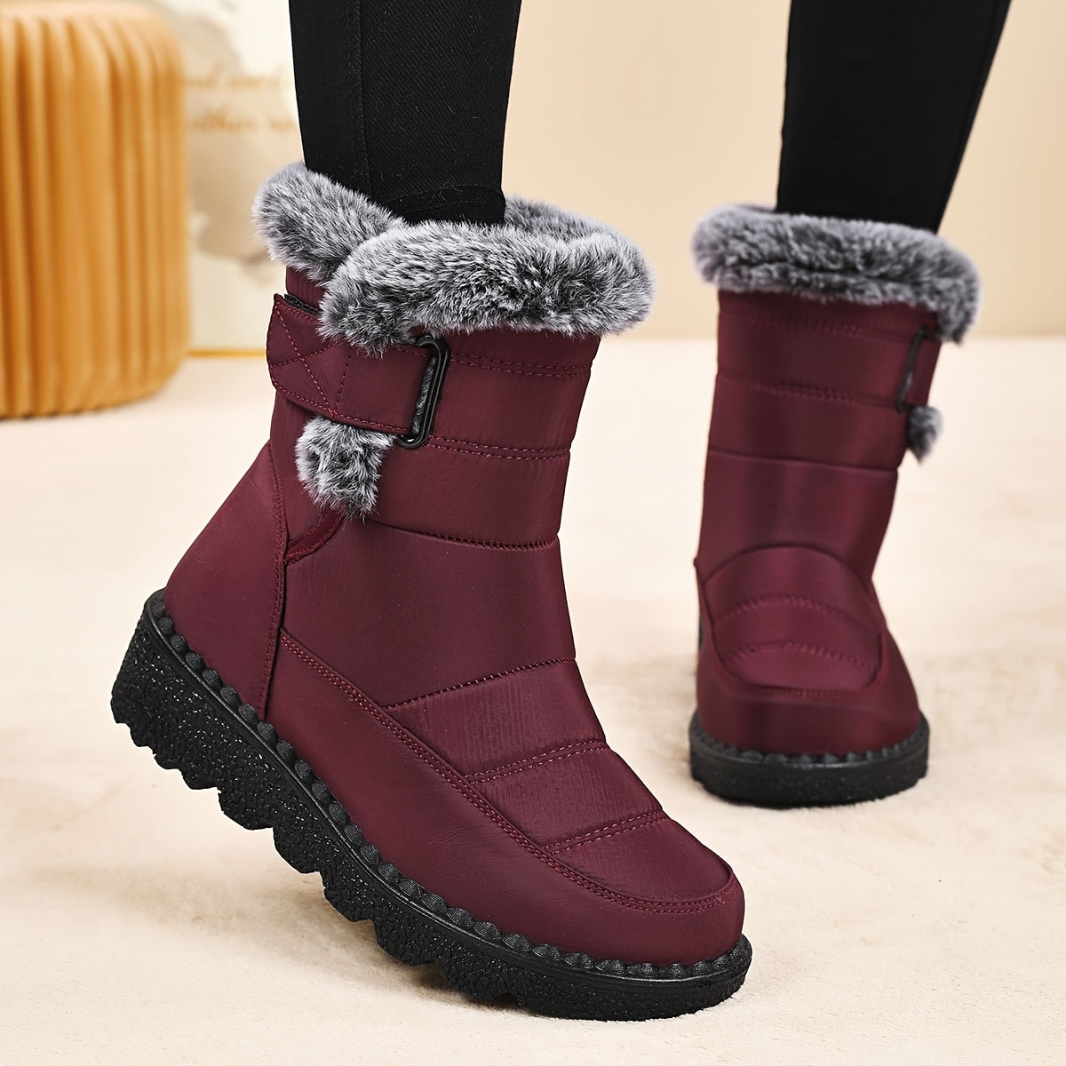 Women's Ankle Boots Fleece-Lined Casual Shoes for All Seasons