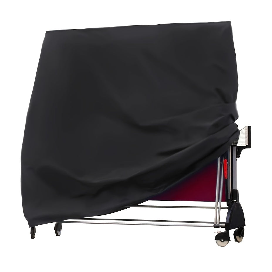 Black UV-Resistant 210D Oxford Fabric Table Tennis Cover for Indoor and Outdoor Use