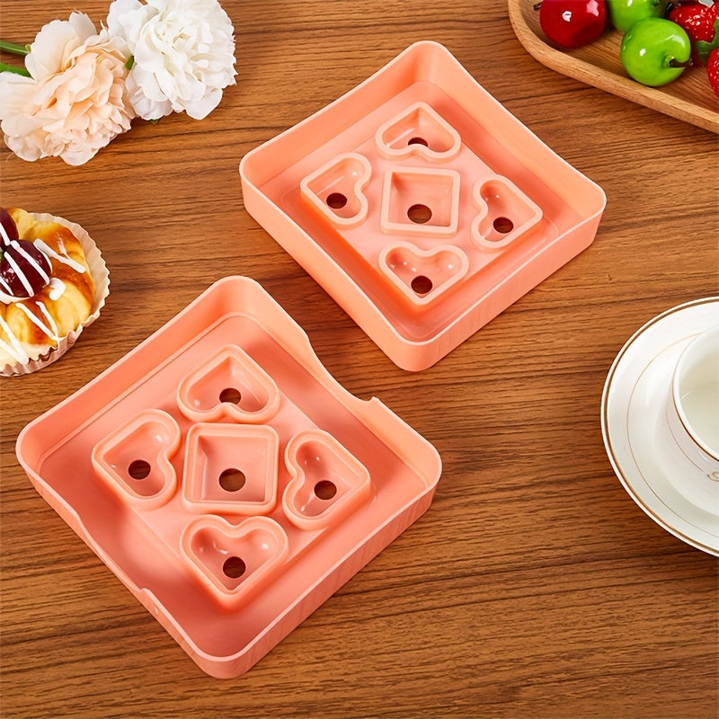 DIY atıştırmalıklar va partiy taomlari uchun yurak shaklidagi mini sendvich kesuvchi va yopishtiruvchi