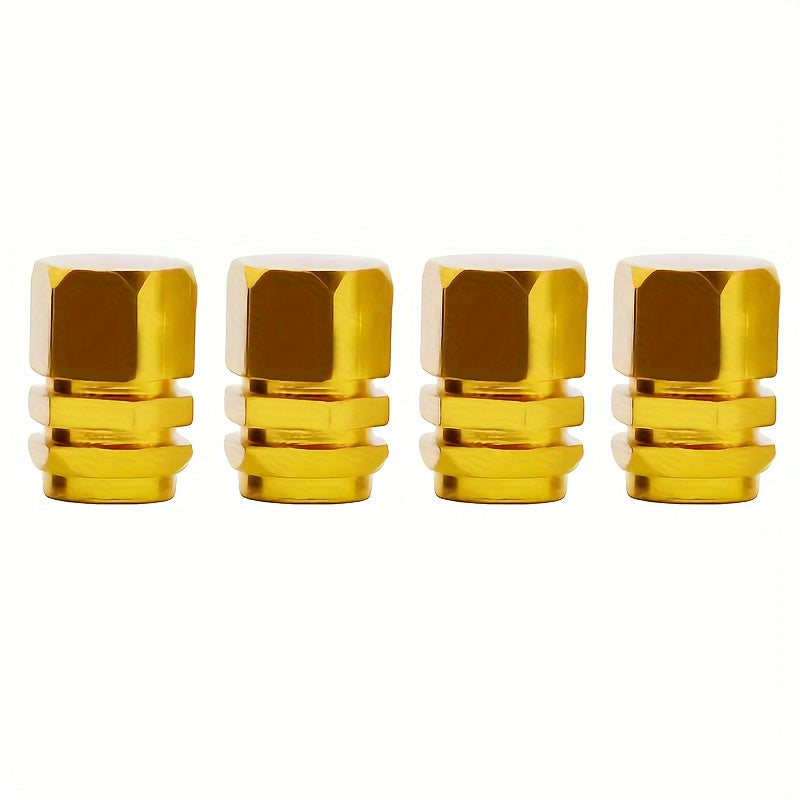 Juego de 4 tapas de válvula de neumático de aleación de aluminio para coches, motocicletas, bicicletas