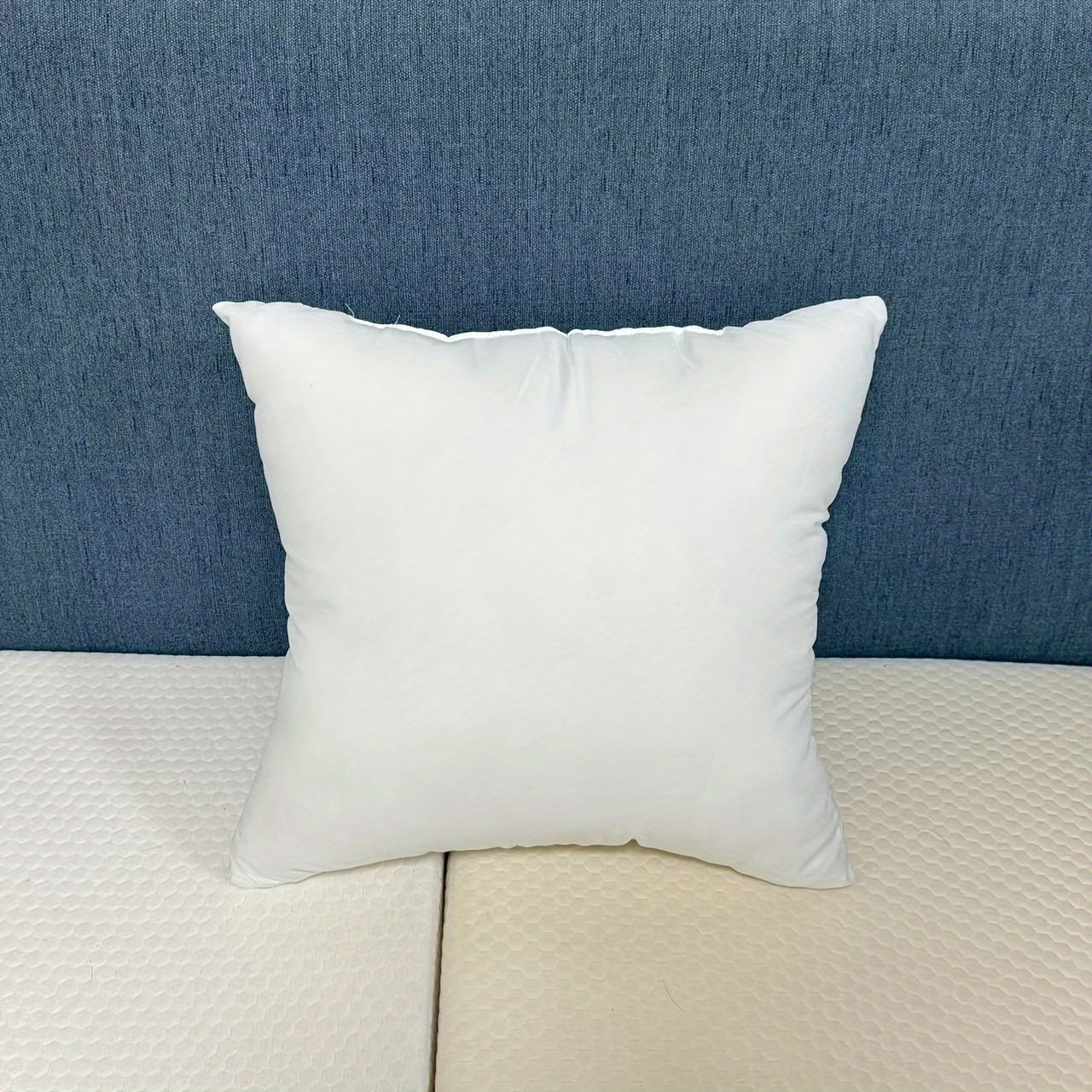 Set of Four White Throw Pillow Inserts High Resilience for Sofa Bed Car Decor
