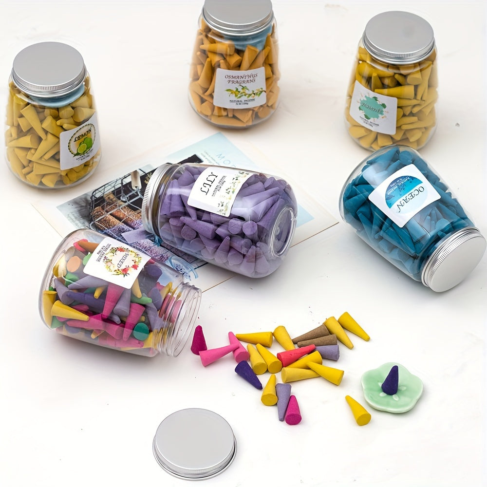 Incense Set with Holder Tower and Cone for Air Purification and Room Decor