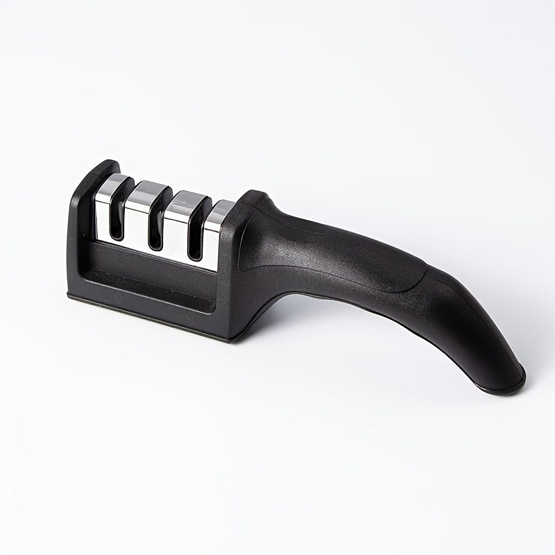 3-in-1 Manual Knife Sharpener for Kitchen, Medium Grit Metal Honing System