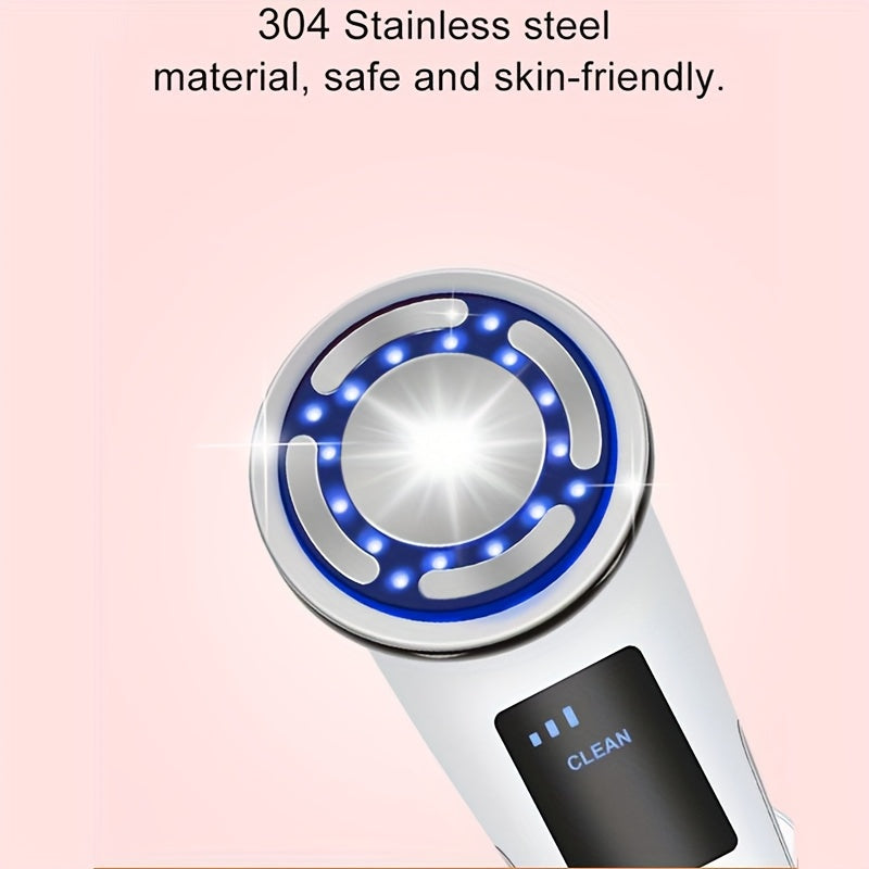 Facial Massager USB Rechargeable Light Beige Skin Care Tool for Women at Home