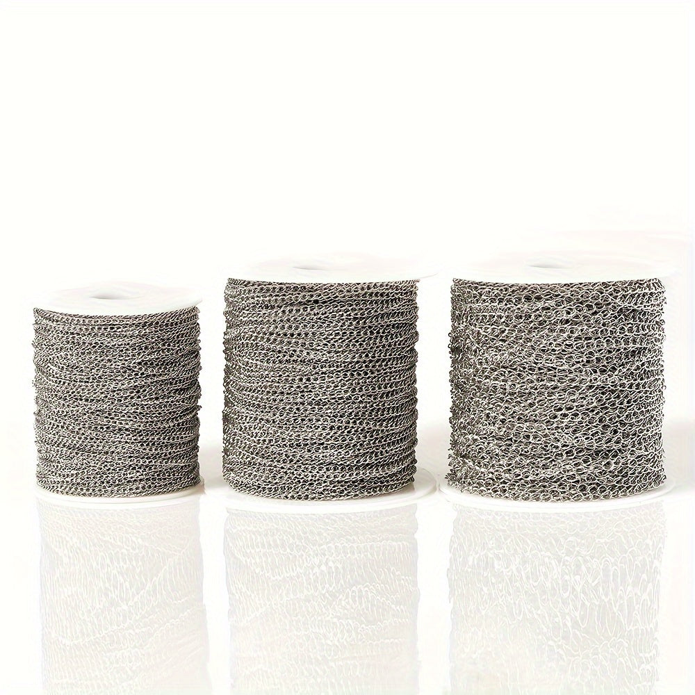 10m Stainless Steel Jewelry Chain for Crafting Necklaces and Bracelets