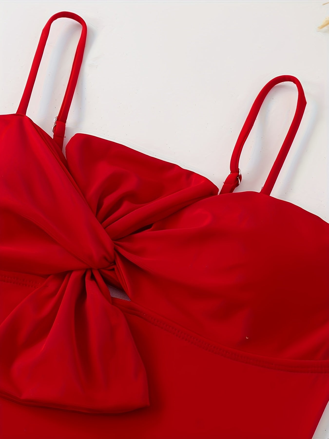 Women's Solid Color Two-Piece and One-Piece Swimsuits with Belly Control Straps and Shaker Skirt