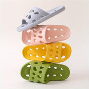 EVA Slippers Solid Color Hollow-Out Non-Slip Drainage Shower Slides