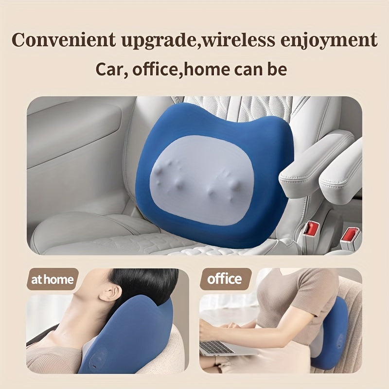 All-in-One Lumbar Massage Pillow with Shoulder Neck Back Waist Kneading Memory Cotton