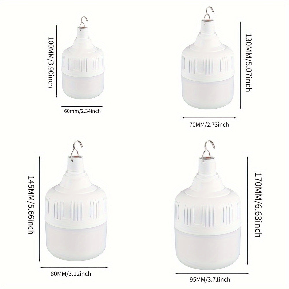 USB перезаряжаемый светодиодный кемпинговый фонарь с регулируемой яркостью, идеально подходящий для использования на улице.