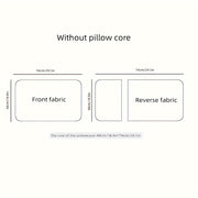 2 Pack Washable Fabric Pillowcases Skin-Friendly Soft Breathable Queen Size