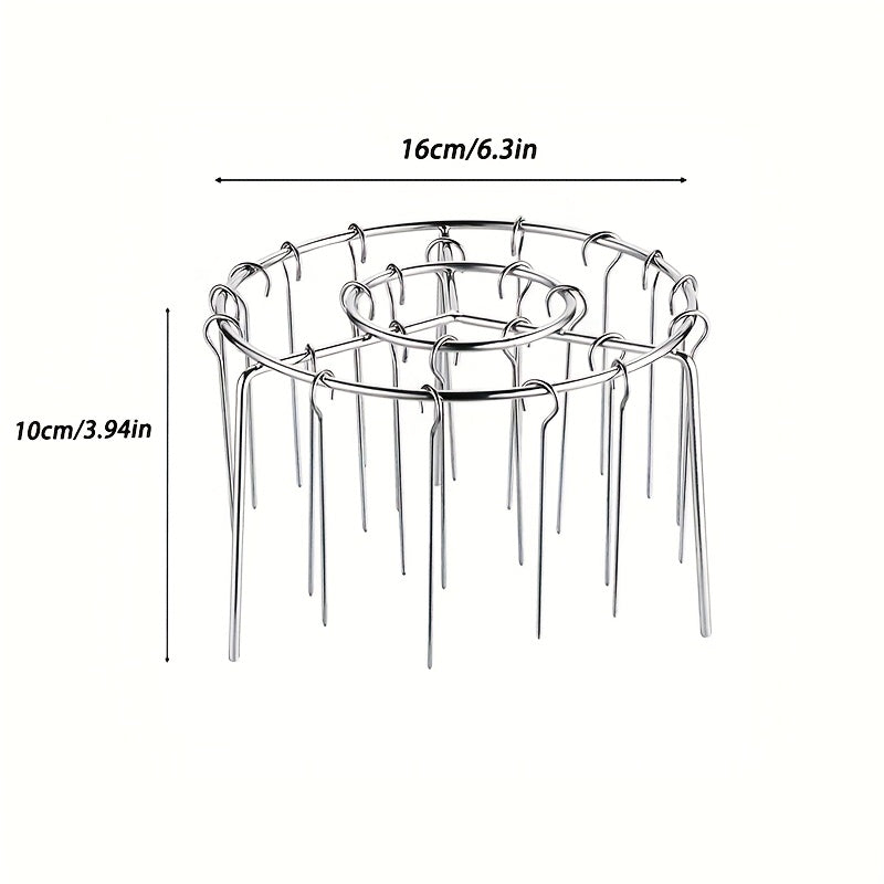 Stainless steel air fryer skewer rack 24pcs for meat vegetables compatible with 3.5qt-5.5qt