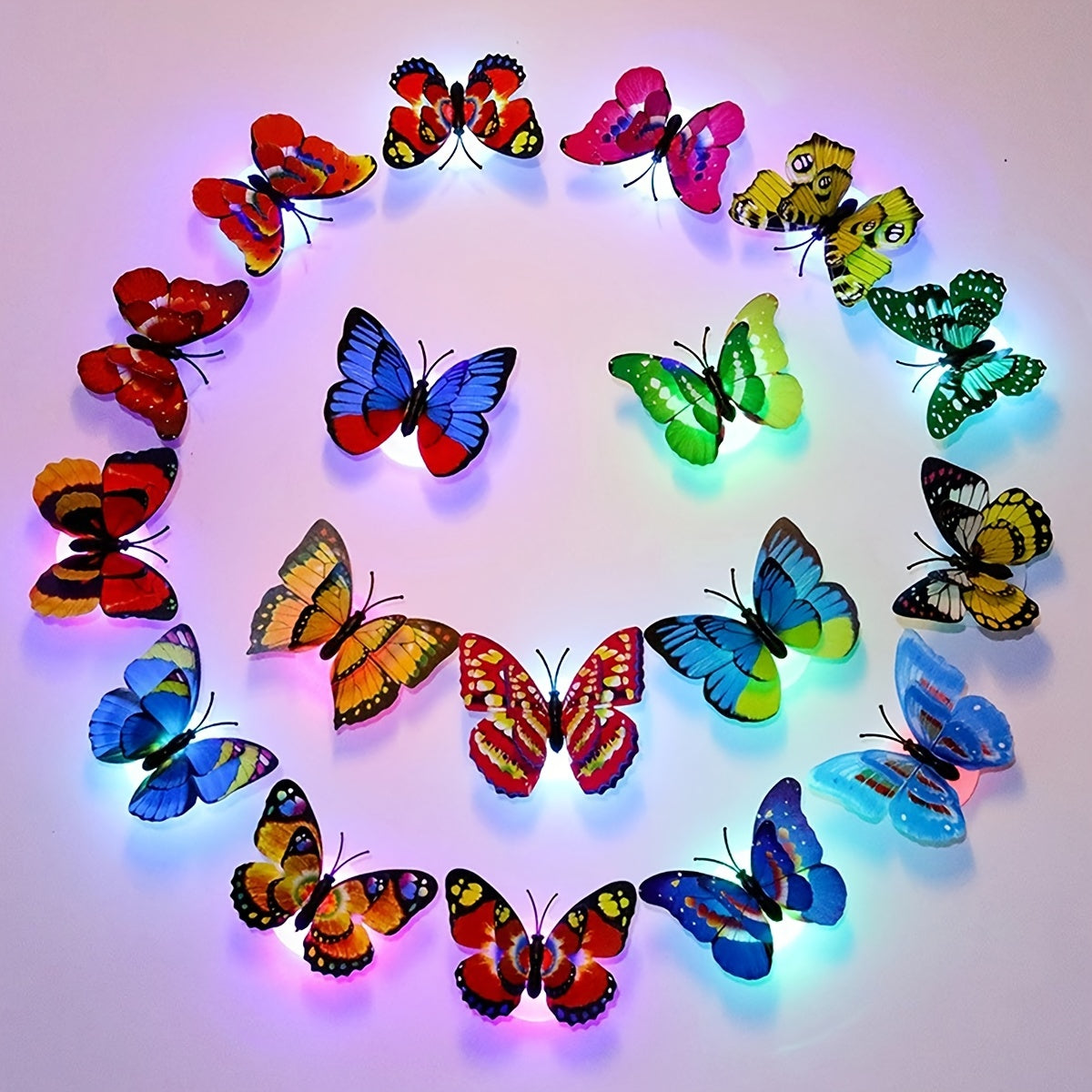 3D Butterfly LED Night Light for Nursery Garden Backyard Party Decor Battery Operated
