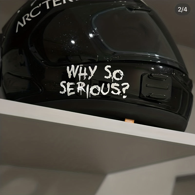 Mototsikl kask uchun stiker, suv o'tkazmaydigan vinil decal, kasklar, avtomobillar, velosipedlar uchun