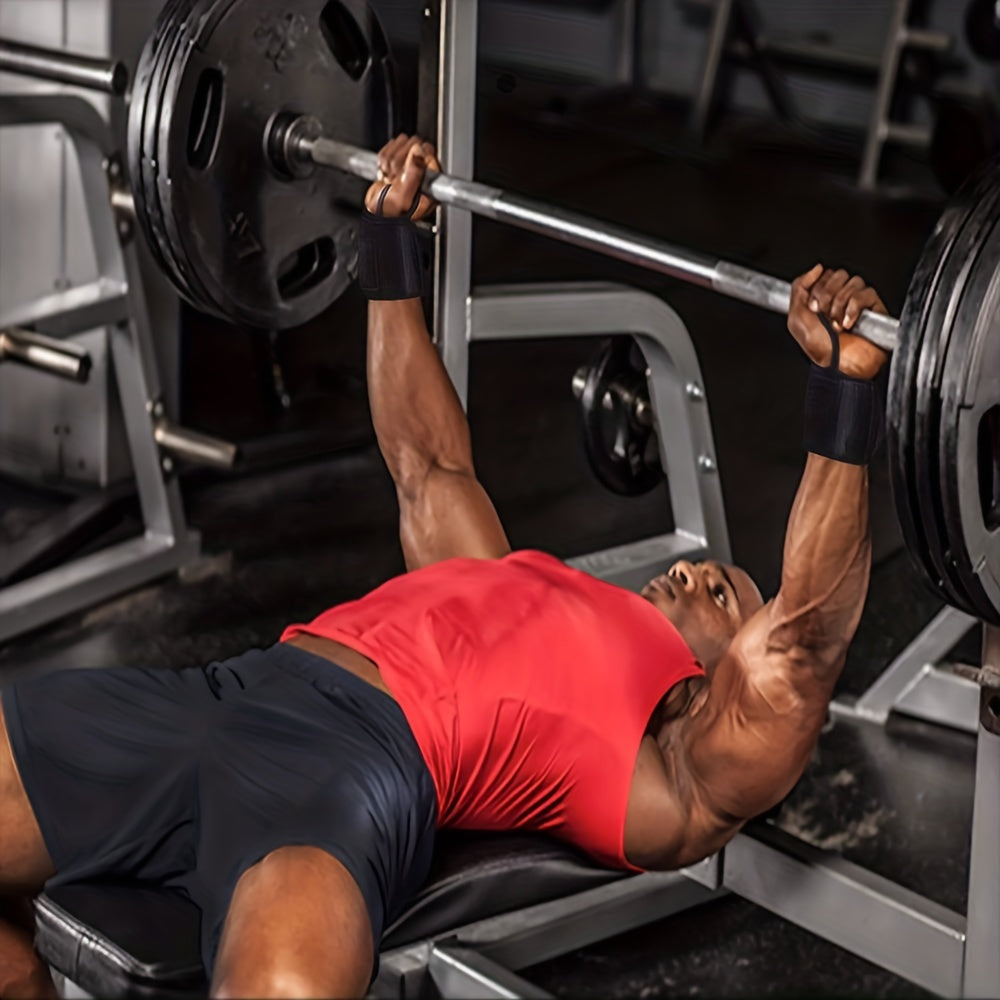 Muñequeras ajustables para levantamiento de pesas y entrenamiento cruzado, férula acolchada para el pulgar, correas de poliéster, blanco, rosa, negro