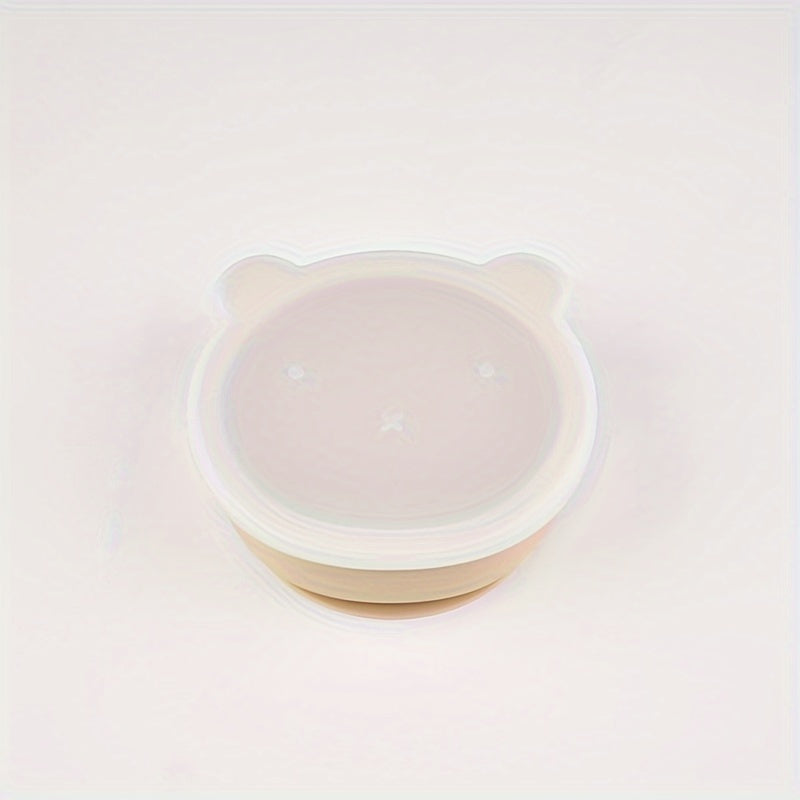 Kids' Silicone Feeding Bowl Set with Lid and Suction Base for Independent Eating