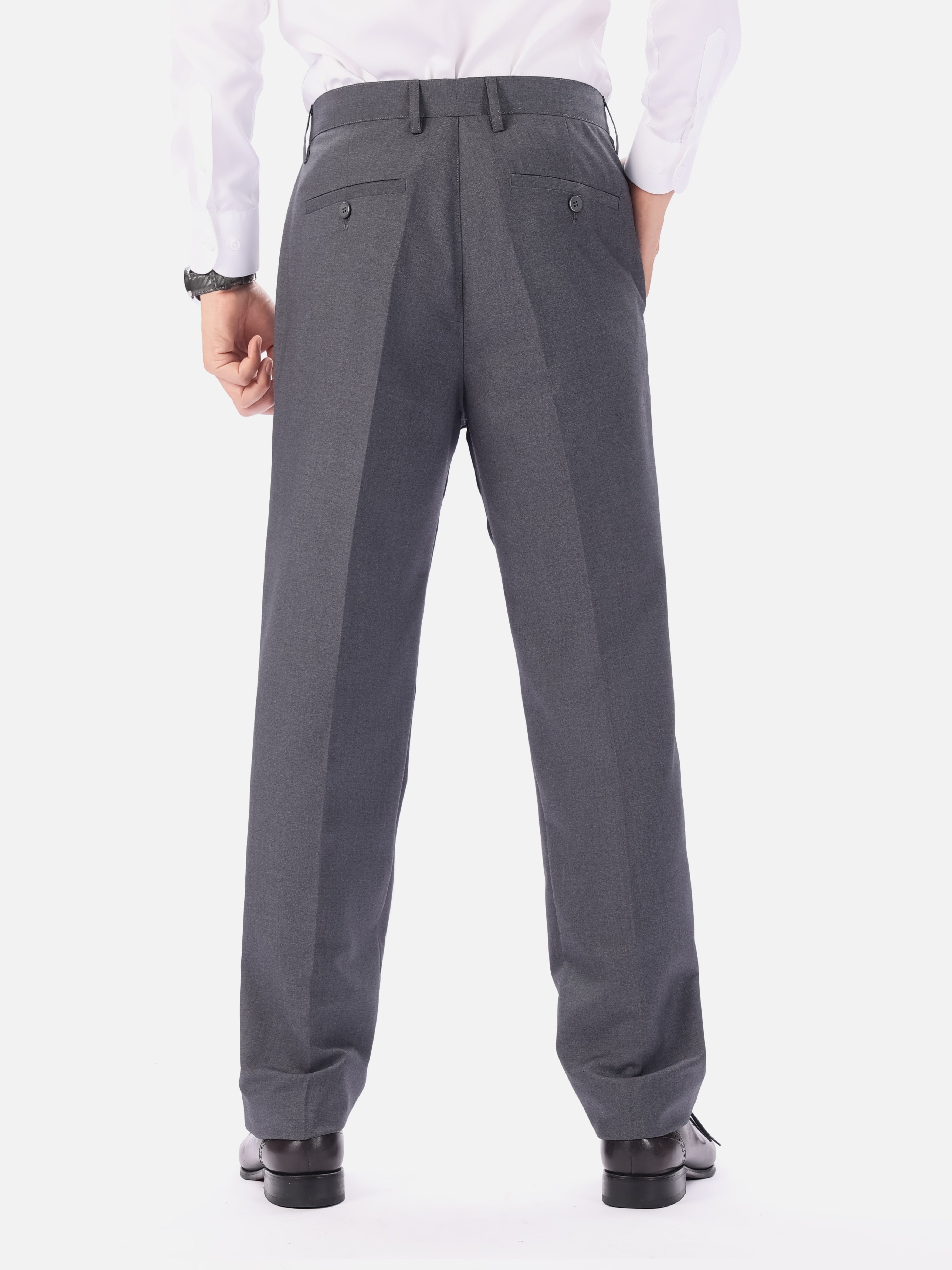 Мужские брюки классического кроя из полиэстера для официальных мероприятий, большой размер, однотонные