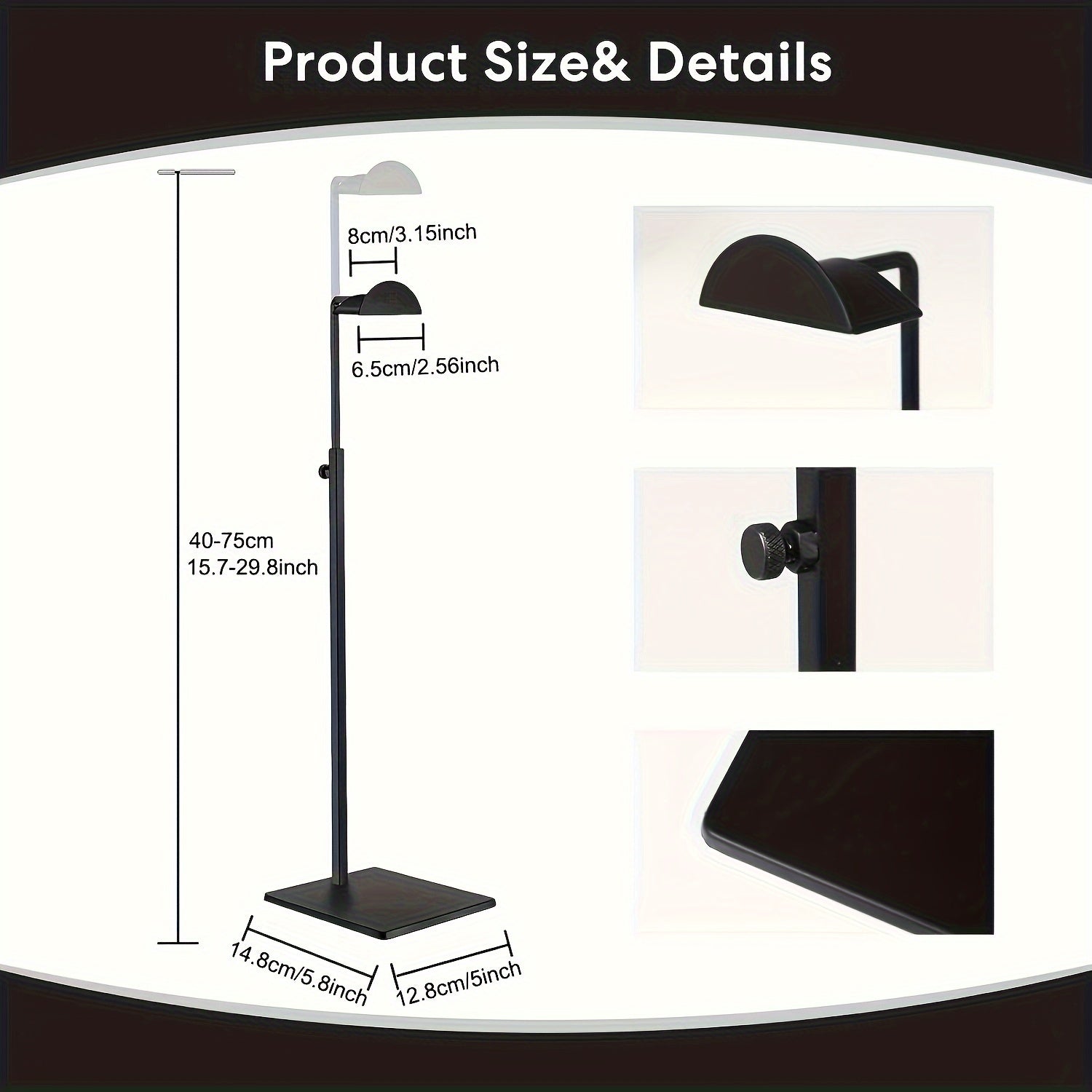 Soporte de exhibición para bolsos de metal con altura ajustable para boutiques y mostradores