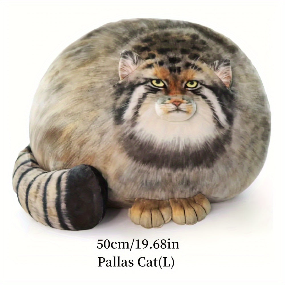 Kawaii Pallas Cat Plush Body Pillow for Pet Lovers and Room Decor