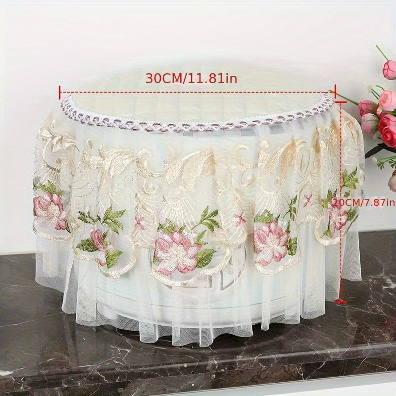 Yevropa to'qimasi, gullar naqshli elektr pechlari uchun to'siq. Uyda foydalanish uchun ideal, oshxona jihozlari va yashash xonasi bezaklariga qishloq jozibasini qo'shadi.