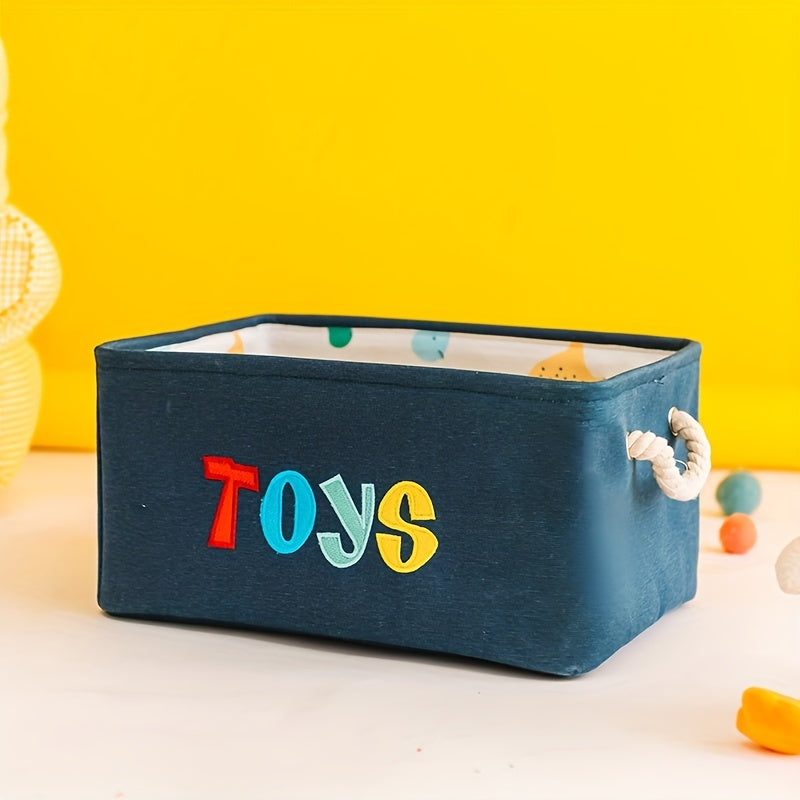 Children's Blue Gift Basket with Toys and Clothes Storage for Holidays