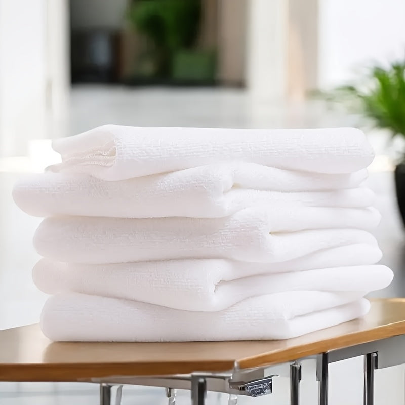 Set of Five Space-Themed Cotton Towels 25x50cm Fade-Resistant Lightweight for Hotels and Travel