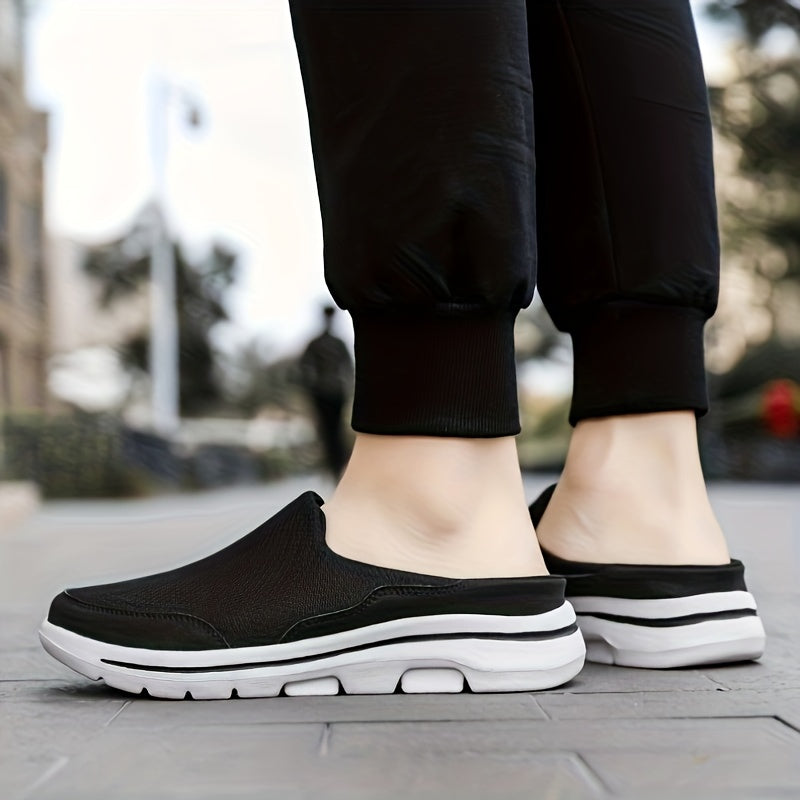 Men's Mesh Mules Large Sizes Summer Casual Breathable Loafers Street Slippers