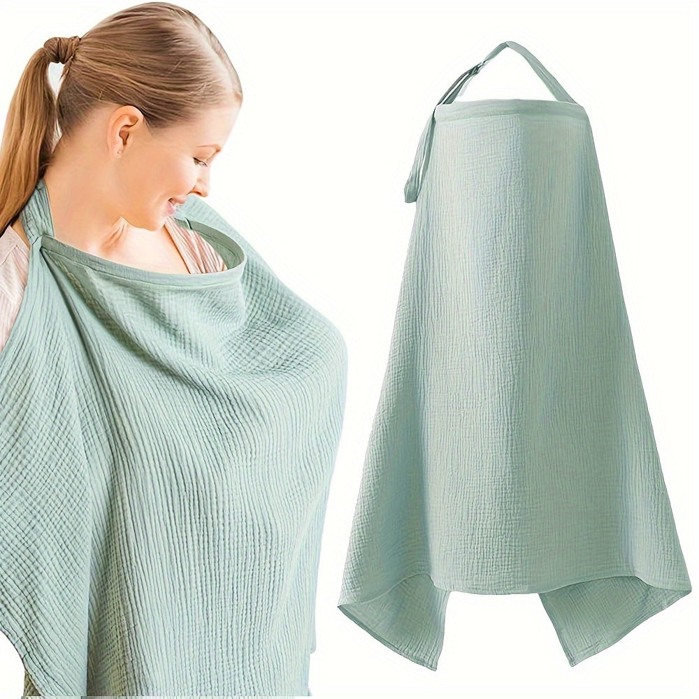 Breathable Muslin Nursing Apron for Breastfeeding Mothers and Babies