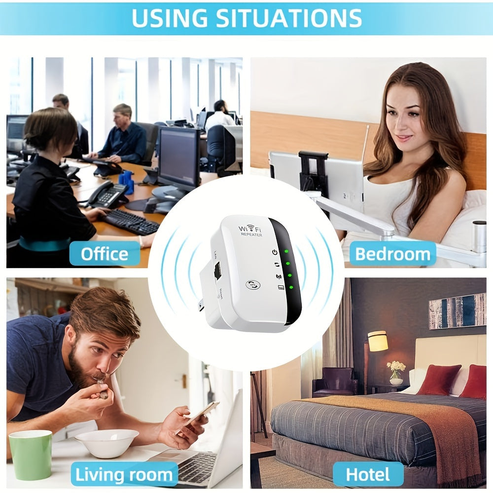 WiFi Extender Boost Signal for Home Office Ethernet Port Easy Setup