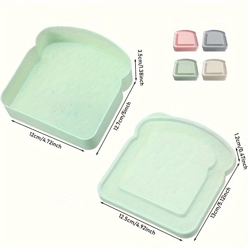Eco-Friendly Toast-Shaped Sandwich Container BPA-Free Lunch Box for Work School Outdoor