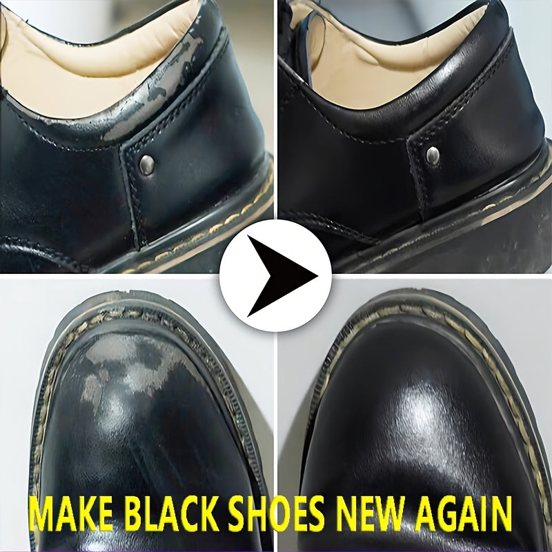 Black Leather Shoe Repair Kit 2oz Scuff Fix Color Restorer for Shoes