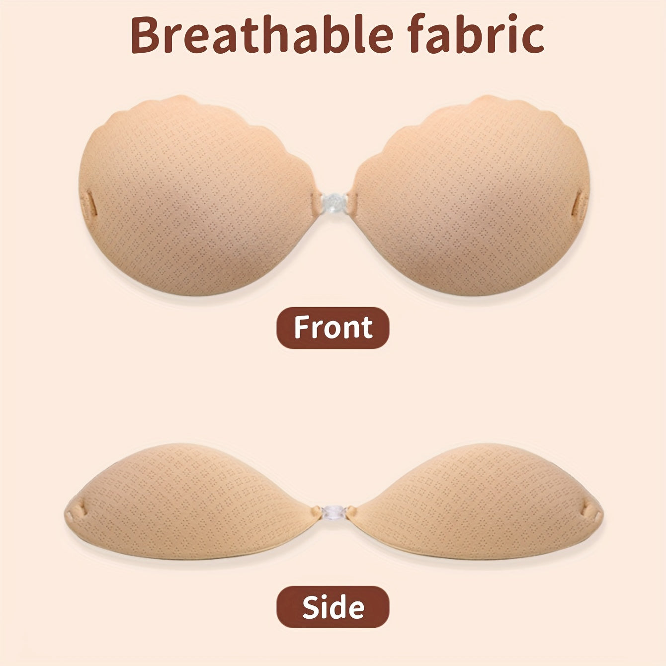 Women’s Silicone Adhesive Push-Up Lift Bra Strapless Seamless Black or Nude