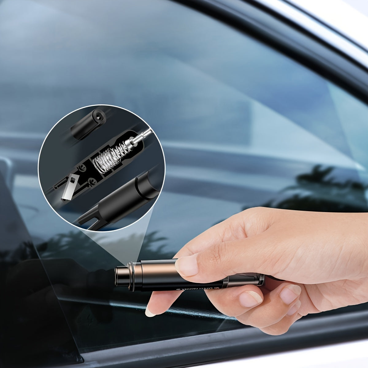 2 Pack Aluminum Alloy Car Window Breaker Safety Hammer Emergency Escape Tool